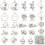 Kattberlocker i bulk, tibetansk legering, 72 st 1