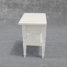 White wooden bedside table durable children's playroom decor