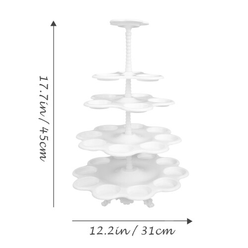 Plastic dessertstandaard met 5 lagen, draagbare cupcake-display 1