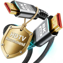 Cable HDMI 2.1, 48 Gbps, 8K a 60 Hz, 3,3-25 pies, trenzado.