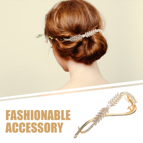 Κλιπ μαλλιών γαλλικού τύπου Barrette Golden Alloy 1 τεμάχιο 2