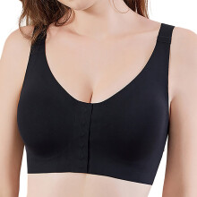 Front-Closure Bra for Women Black XL