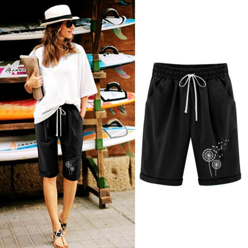 Sorte sportsshorts med lommer til kvinder, XL 1
