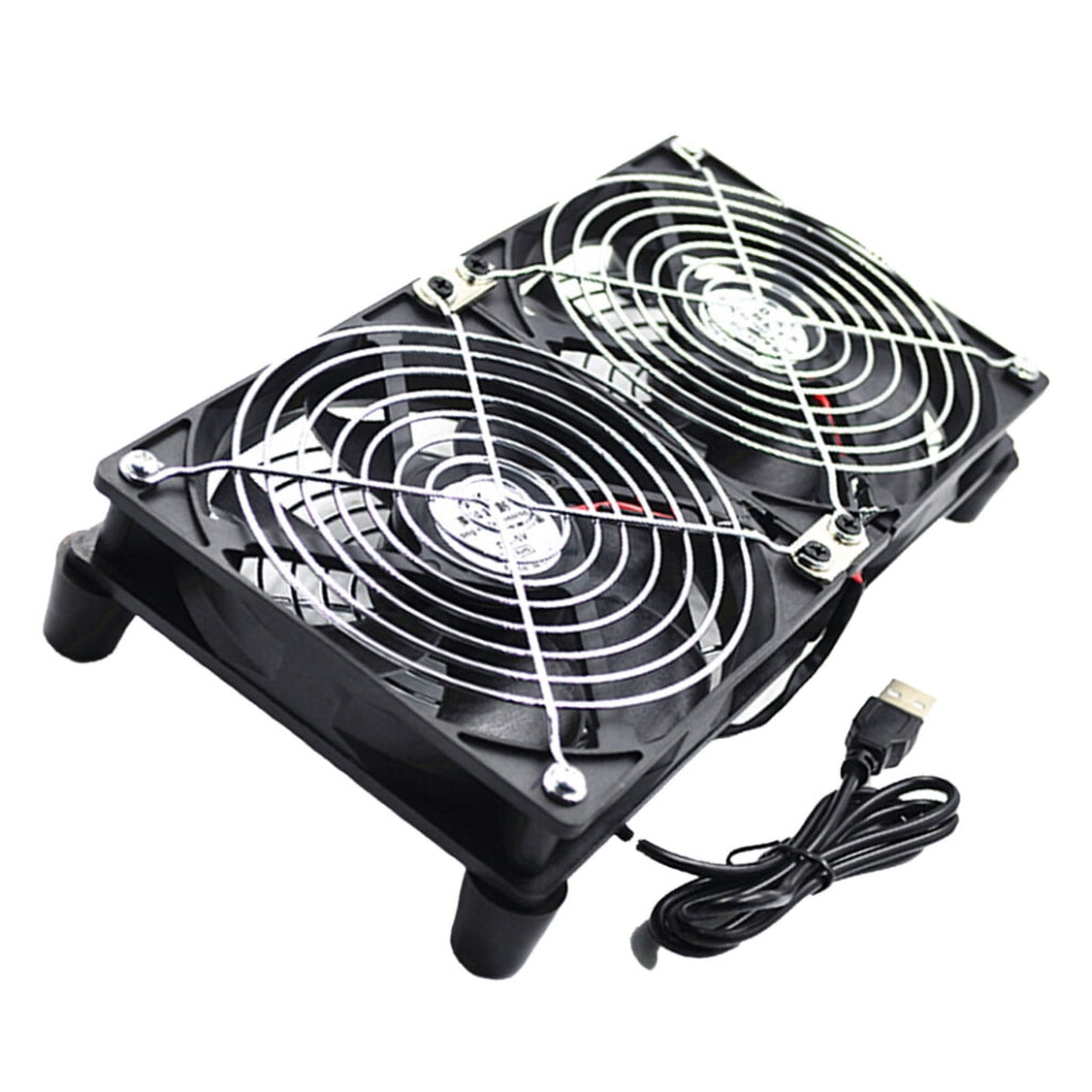 Pc Router Fan 120Mm 5V Dual Usb Powered With Speed 975221284303