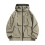 Giacca antivento impermeabile da uomo con cappuccio e tasche, 2