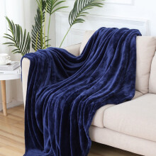 Flanell-Fleece-Überwurfdecke Blau 50x60 Zoll