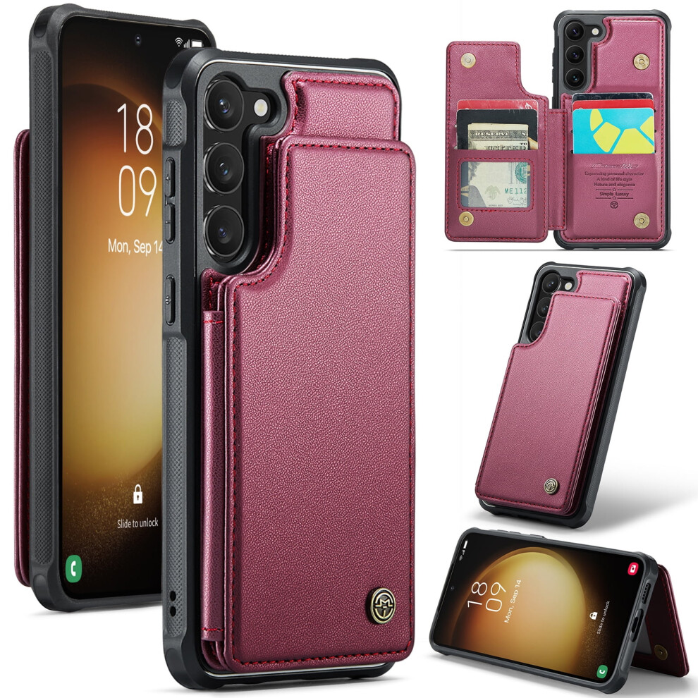 Caseme Leather Wallet Case For Samsung Galaxy S23+ With 9152228965379