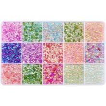 Resin Beads 15-Color 195g 1–3mm No-Hole Macaron