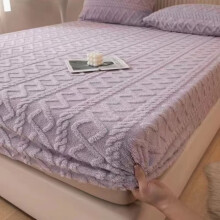 Draps-housses élastiques en velours matelassé (1 ensemble)
