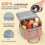Sac à lunch isotherme rose 17 L extensible à double compartiment 6