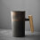 Earth Mugs ceramic coffee mug retro stoneware wooden handle 1