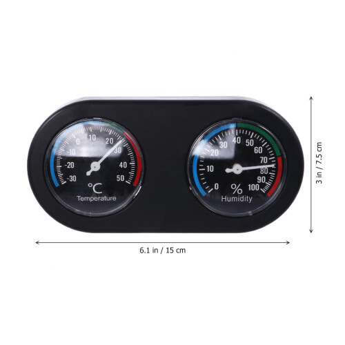 Reptilterrariumtermometer och hygrometer svart 1