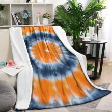 Mandala tie-dye flannel throw blanket 40x50 inches
