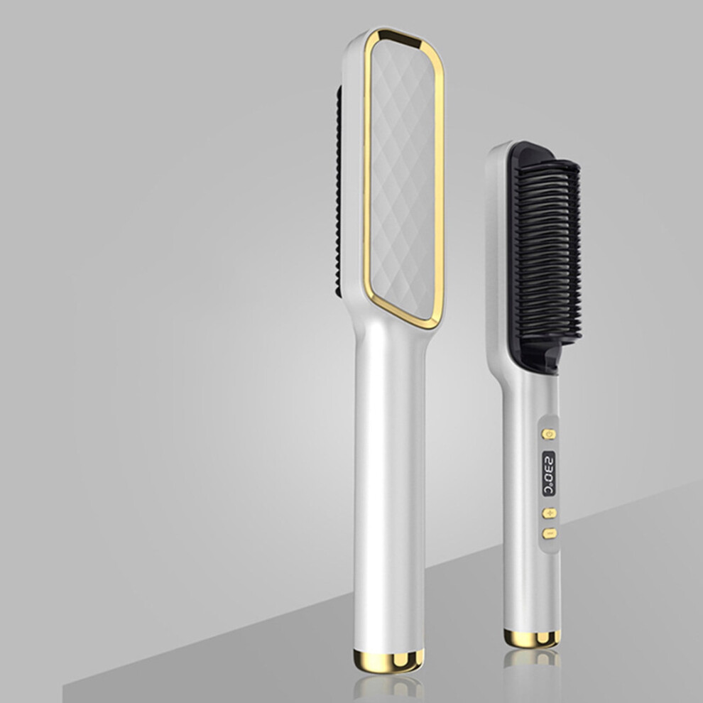Hair Straightening Comb with LED Display and Negative Ions