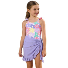Girls Swimsuit,Cute Ruffle Trim Tankini Sun Swimwear for Toddler and Kids Beach Pool Summer Outfit,Kids Swimsuits,Purple,9-10 Years