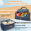 Sac à lunch isotherme bleu 17 L extensible à double compartiment 4