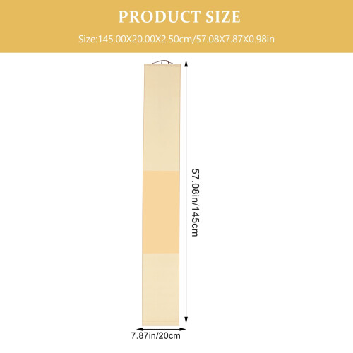 Blank Hanging Scroll Paper Golden Beige 1 Piece 1