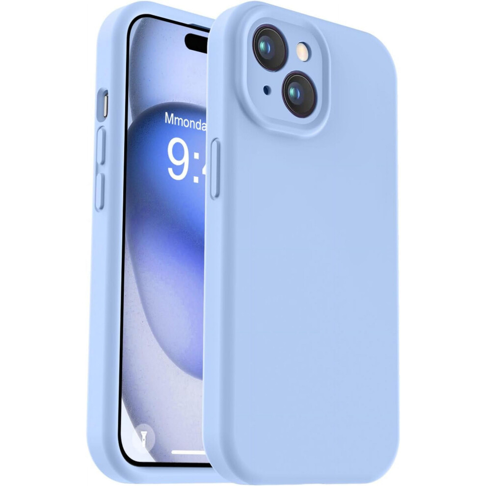 Iphone 15 Case Liquid Silicone Shockproof Light Blue 9336866078411