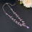 Conjunto de colar e brincos violeta com strass (1 conjunto) 3