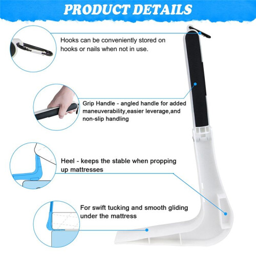 Collapsible  Mattress Lifting Tool Under Mattress Wedge Elevator for Changing Sheets, Effortless Bed Making 2