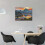 Quadro decorativo em tela com lago na montanha, 40x30 cm (16x12 polegadas), emoldurado. 2