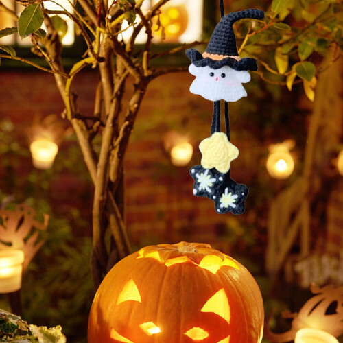 Kit de crochê com fios e ferramentas, pingente de bolsa de Halloween 2