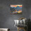 Quadro decorativo em tela com lago na montanha, 40x30 cm (16x12 polegadas), emoldurado. 6