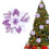 Stella di Natale artificiale rosa glitterata, 1 pezzo 1