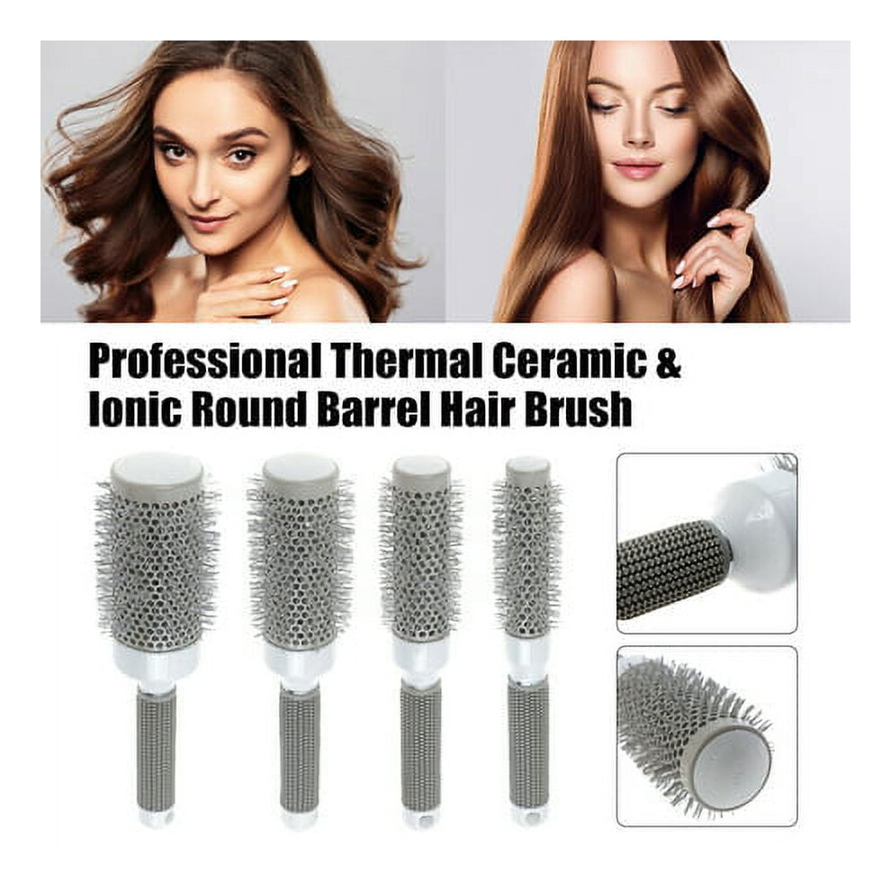 Ceramic Ionic Round Barrel Hair Brush for Blow Drying