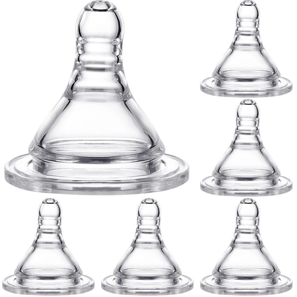 Slow Flow Silicone Bottle Nipple for Older Babies, Fits All