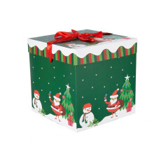 Scatole regalo natalizie impilabili e decorative, confezione da 6