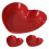 Bandeja para frutas con forma de corazón, de plástico rojo, 3 piezas. 5