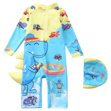Boys Long Sleeve UPF 50 Rash Guard Swimsuit Light Blue Size