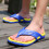 Men's summer beach flip flops yellow size 11.5 2