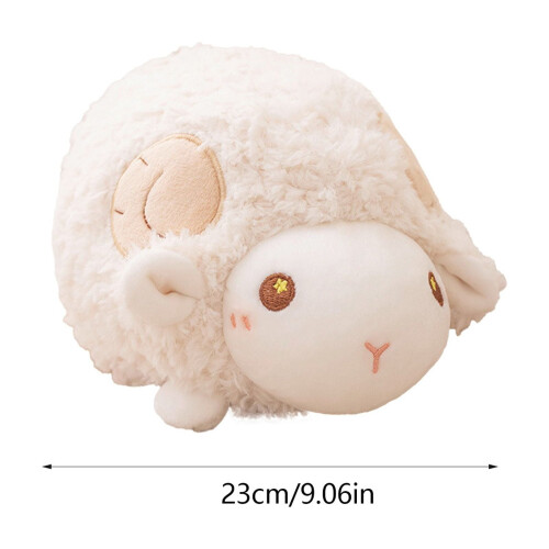 Plüschtier „Großkopfschaf“, rosa, 23 cm, Velboa-Textur 2