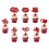 Valentine's Day Cupcake Toppers Glitter Lips Hearts Cupid 4