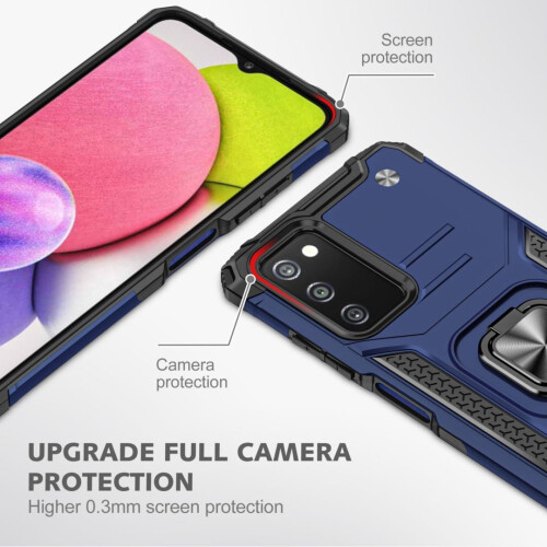 Capa para Samsung Galaxy A03S com anel magnético e suporte. 2