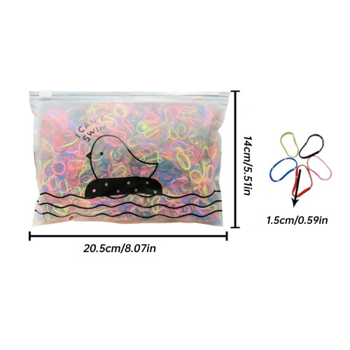 Haargummis aus Nylon, transparente Bänder, 12er-Pack 2