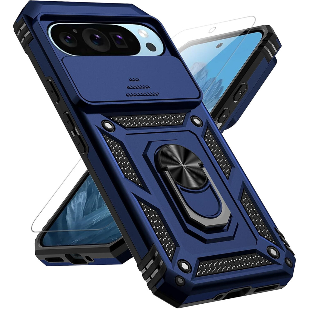 Google Pixel 9 Pro Xl Case With Slide Camera Cover Navy Blue 9336866091137