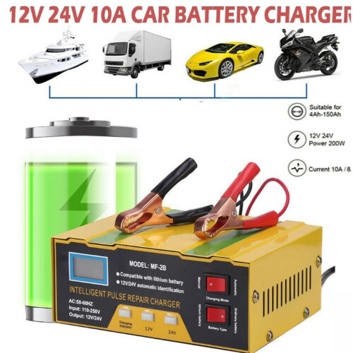 Έξυπνος φορτιστής μπαταρίας παλμών 12V/24V για αυτοκίνητο και φορτηγό 2