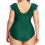 Women's Wrap Front Push Up One Piece Swimsuit with Tummy 3
