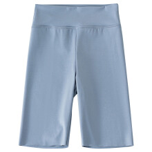 Girls athletic bike shorts spandex knee-length blue 11-12