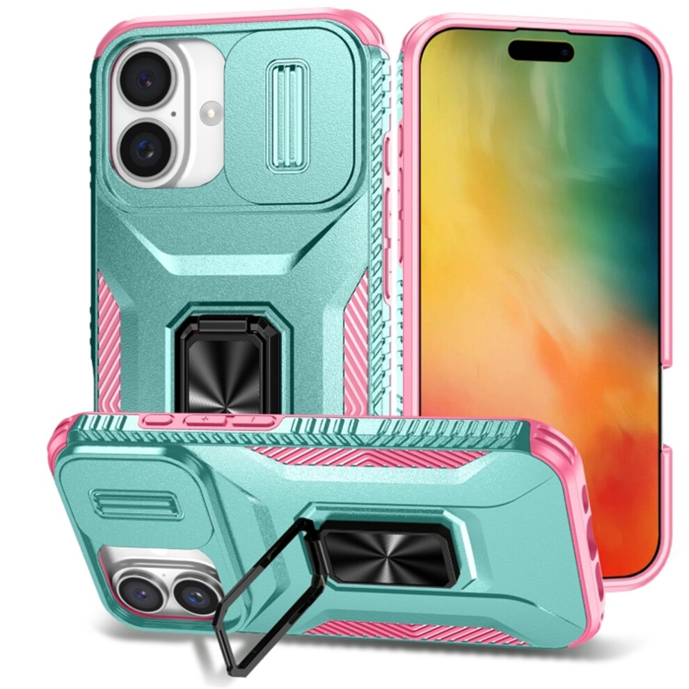 Iphone 16 Slim Fit Shockproof Hybrid Case 6.1 Inch Grey 9418476987779