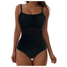 Tummy Control One-Piece Swimsuit Strapless Bandeau Cheeky