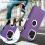 Capa Xhy para iPhone 15 Plus com protetor de tela nas cores roxo e branco. 4