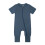 Baby Rompers Front Zipper Short Sleeve Solid Color 1