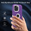 Capa Xhy para iPhone 15 Plus com protetor de tela nas cores roxo e branco. 6