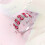 Diamond Ring Geometric Double Row Full Zircon Size 6-10 6