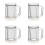 Frozen Beer Mugs Double-Layered 16 oz Clear Plastic 1