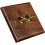 Walnut Wood Light Switch Plate with Brass Lever 2-Gang 1